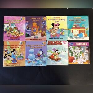 Disney Baby’s First Books Set of  7 Board Books & 1 Disney Number Book